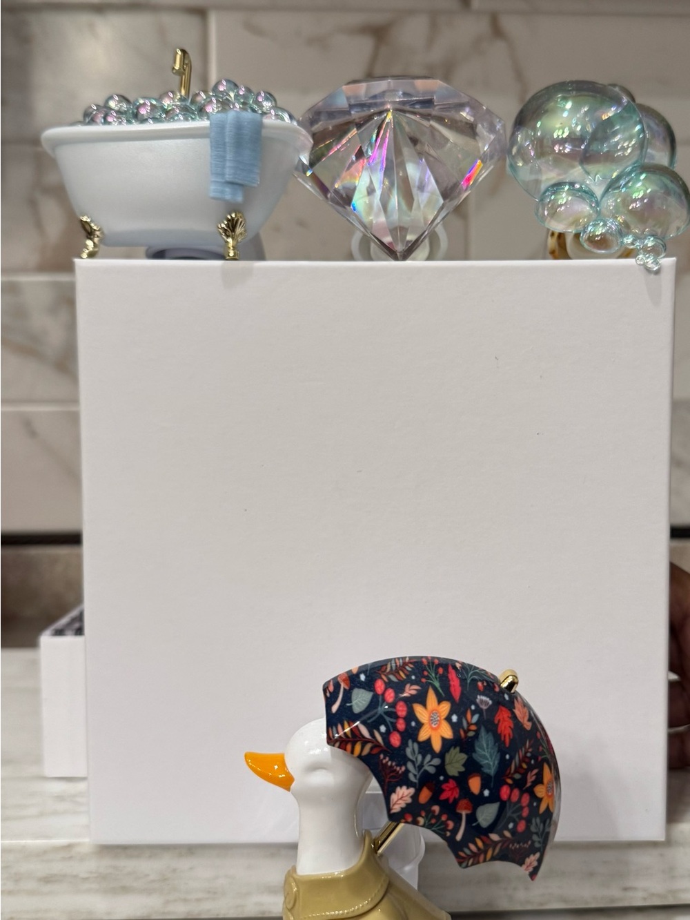 Bath and Body Wallflower Plug-Ins of a Tub w/ Bubbles, Diamond, Bubbles, & Duck